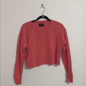American Eagle Pink cropped sweatshirt